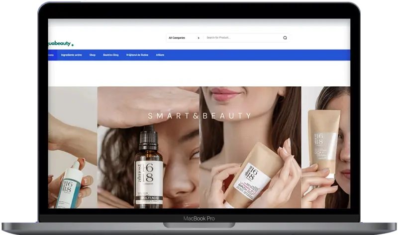 Firma Web Design Brașov - Soluții Profesionale 4 Magazin online AquaBeauty realizat în WordPress și WooCommerce
