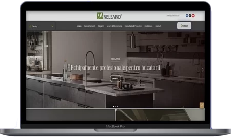 Website Nelsand pentru echipamente profesionale HoReCa
