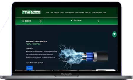 Website Total Electric realizat de Freeline Design